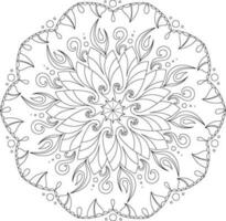 desatado decorativo mandala enfeite dentro étnico oriental estilo. circular padronizar dentro Formato do mandala para livro de cores, mehendi, tatuagem, decoração e impressão vetor