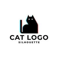 gato silhueta ilustração para logotipo. gato logotipo para qualquer o negócio relacionado para animais de estimação ou gatos. vetor