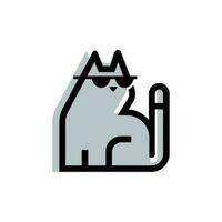 à moda gato vestindo oculos de sol ilustração logotipo. gato logotipo para qualquer o negócio relacionado para animais de estimação ou gatos. vetor