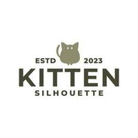 gato silhueta ilustração para logotipo. gato logotipo para qualquer o negócio relacionado para animais de estimação ou gatos. vetor