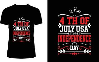 4 º do Julho EUA independência dia camiseta Projeto vetor