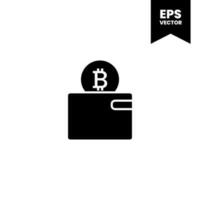 bitcoin ícone Forma de pagamento símbolo placa. criptomoeda logotipos. simples vetor. vetor