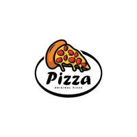 vetor pizza logotipo mão desenhado rabisco ilustração