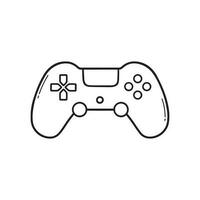 controle de video game doodle. controle, jogos controlador dentro esboço estilo. mão desenhado vetor ilustração isolado em branco fundo