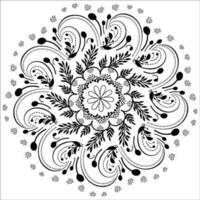 desatado decorativo mandala enfeite dentro étnico oriental estilo. circular padronizar dentro Formato do mandala para hena, mehendi, tatuagem, decoração e impressão vetor