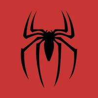 homem Aranha logotipo. vermelho fundo vetor