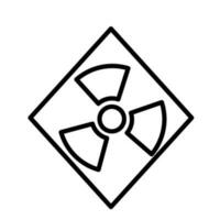Ciência radiação placa símbolo vetor