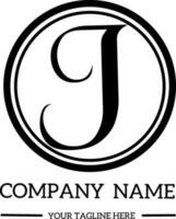 j inicial logotipo para fotografia e de outros negócios. simples logotipo para nome. vetor