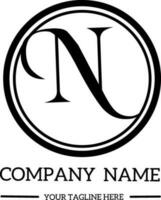 n inicial logotipo para fotografia e de outros negócios. simples logotipo para nome vetor