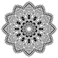 flor mandala. vintage decorativo elementos. oriental padrão, vetor ilustração. islamismo, otomano motivos. coloração livro página