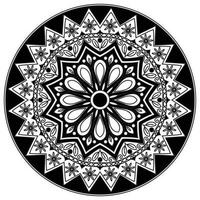 flor mandala. vintage decorativo elementos. oriental padrão, vetor ilustração. islamismo, otomano motivos. coloração livro página