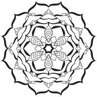 mandala desenhando para coloração Preto linhas. branco fundo vetor