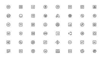 social meios de comunicação ícone para todos tipos companhia e publicidade agência e gráfico Projeto projeto, melhor ícones para qualquer Projeto vetor