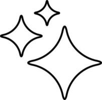 brilho estrelas ícone dentro linha estilo isolado em branco fundo . vetor ilustração