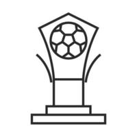 ícone de estilo de linha torneio de esportes recreativos jogo de futebol troféu prêmio liga vetor