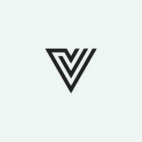 inicial v simples carta logotipo símbolo vetor. vetor