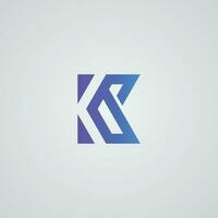 moderno forma carta k logotipo Projeto vetor modelo elemento