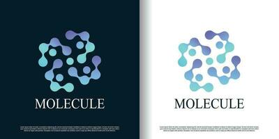 vetor de design de logotipo de molécula com vetor premium de estilo único criativo moderno