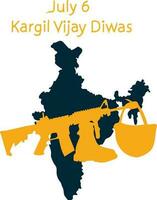 Kargil vijay diwas 6 Julho vetor