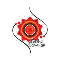 raksha bandhan pulseira tradicional indiana comemoração irmãos e irmãs, saudação ao festival vetor