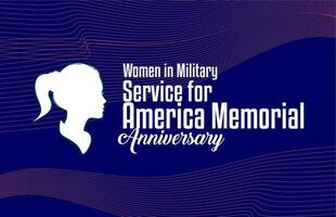 mulheres dentro militares serviço para América memorial vetor