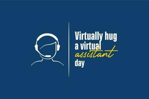 virtualmente abraço uma virtual assistente dia vetor