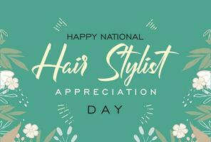 nacional estilista de cabelo apreciação dia vetor