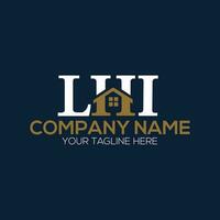 lhi casa logotipo, carta logotipo. lhi azul imagem em branco fundo e azul . lhi tecnologia monograma logotipo Projeto para empreendedor melhor o negócio ícone. vetor