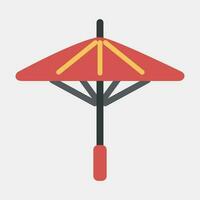 ícone japonês guarda-chuva. Japão elementos. ícones dentro plano estilo. Boa para impressões, cartazes, logotipo, anúncio, infográficos, etc. vetor