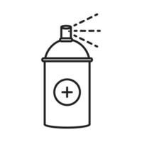 limpeza desinfecção desinfetante para mãos gel garrafa produtos para prevenção de coronavírus ícone de estilo de linha vetor