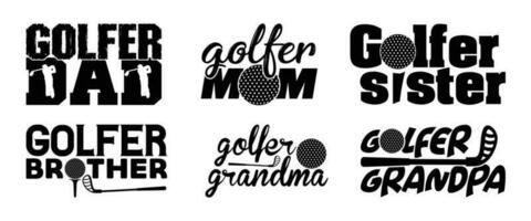 golfe família t camisa Projeto pacote, vetor golfe t camisa projeto, golfe camisa, golfe tipografia t camisa Projeto coleção