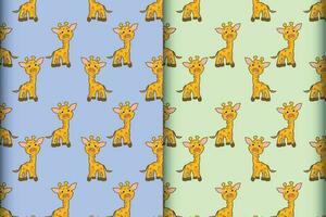 fofa girafa filhote vetor ilustração padronizar com pastel cores para impressão