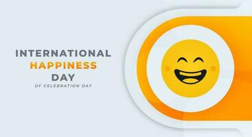 internacional dia do felicidade celebração vetor Projeto ilustração para fundo, poster, bandeira, anúncio, cumprimento cartão