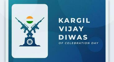Kargil vijay diwas celebração vetor Projeto ilustração para fundo, poster, bandeira, anúncio, cumprimento cartão
