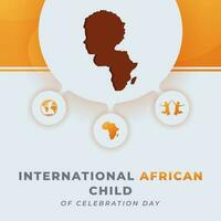 internacional africano criança dia celebração vetor Projeto ilustração para fundo, poster, bandeira, anúncio, cumprimento cartão