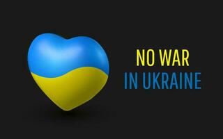 não guerra dentro Ucrânia. Salve  Ucrânia. orar para Ucrânia paz. vetor ilustração