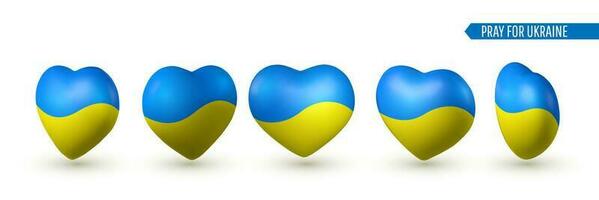 Ucrânia coração. não guerra dentro Ucrânia. Salve  Ucrânia. orar para Ucrânia paz. vetor ilustração