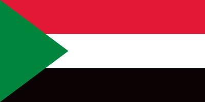 sudão oficialmente bandeira vetor
