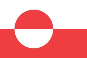 a Groenlândia oficialmente bandeira vetor
