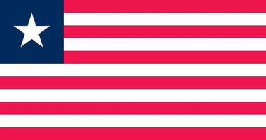 Libéria oficialmente bandeira vetor