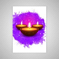 Feliz diwali colorido folheto modelo vector