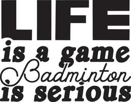 badminton camiseta Projeto vetor