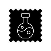 ícone de glifo preto de propriedade de tecido sintético vetor