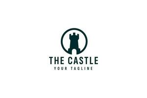 ilustração de ícone de vetor de logotipo do castelo