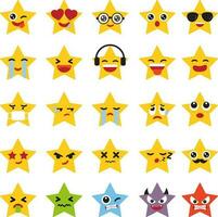 emoji estrelas ícones vetor