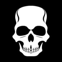 crânio ossos esqueleto logotipo simples Preto tatuagem pirata vetor