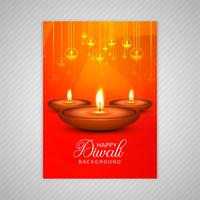 Feliz diwali colorido folheto modelo vector