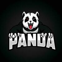 editável moderno vetor panda mascote logotipo