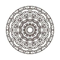 mão desenhada mandala. decoração em ornamento de doodle oriental étnico vetor