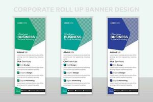 roll up banner design vetor